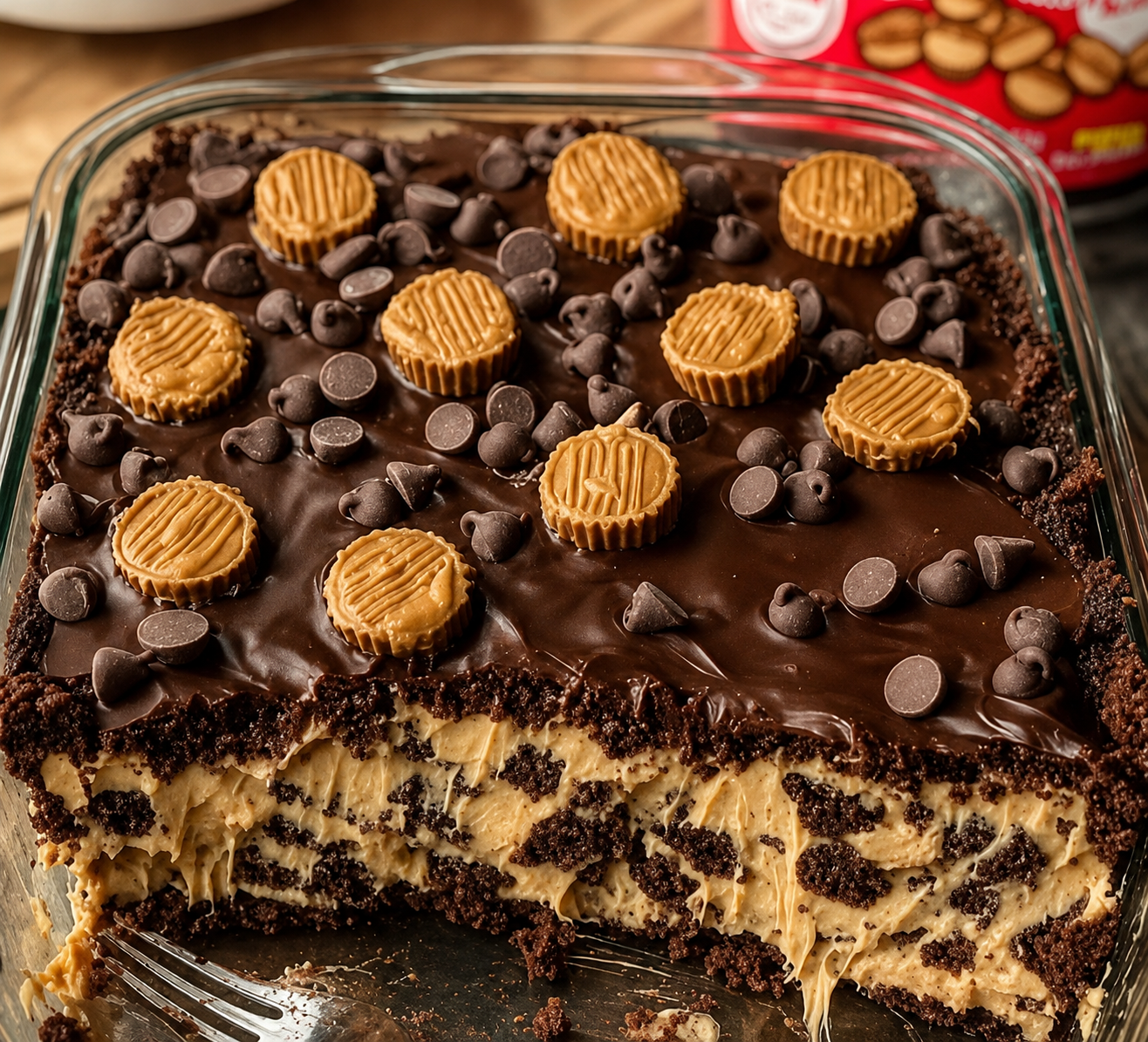 Reese’s Peanut Butter Earthquake Cake